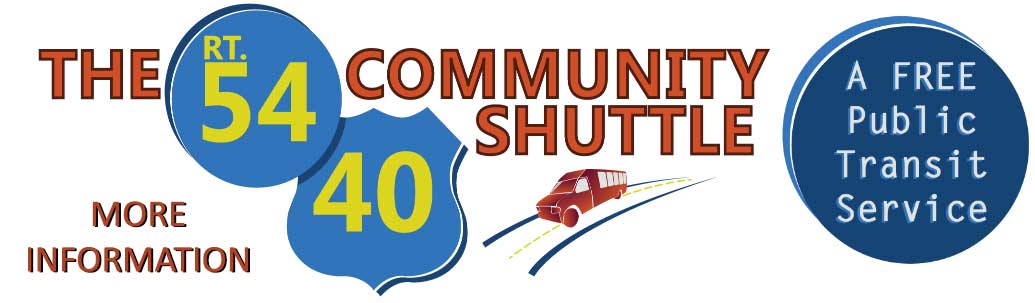 The Rt. 54/40 Community Shuttle - A FREE Public Transit Service [Link to Rt. 54/40 Community Shuttle page.]